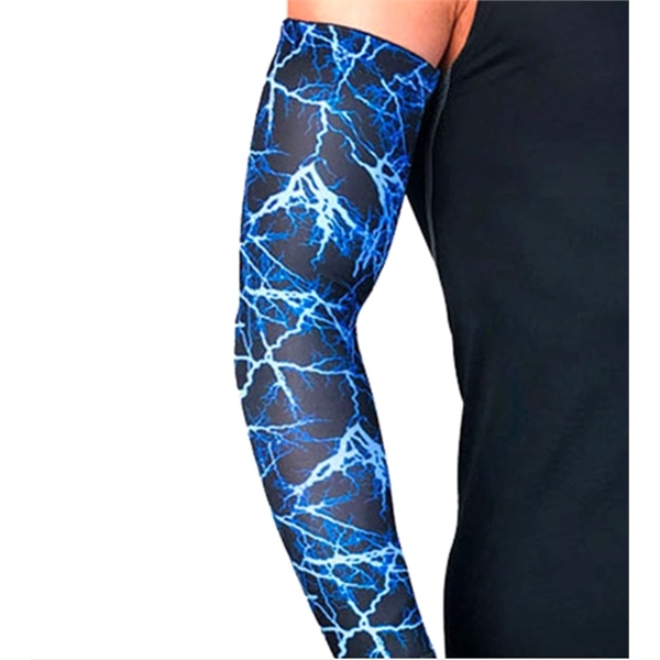 Dye-sublimated compression arm sleeves, Youth andamp; Adult size