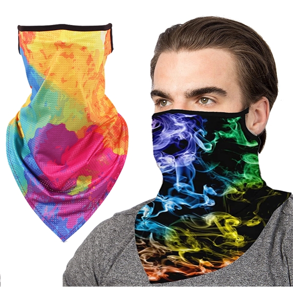Full Color Neck Gaiter Face Bandana mask w/ Ear Loop