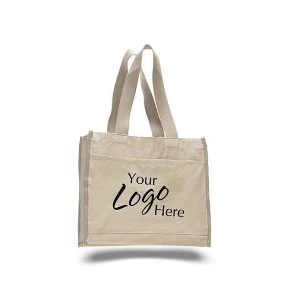 Canvas Tote 14" W x 12" H Bag with 5.25" Gusset