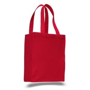 Canvas Shopping Tote 10.50" W x 14" H Bag w/5" Gusset Black