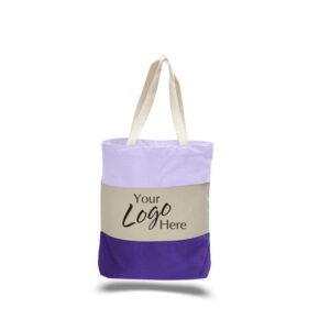 Canvas Tri Color 15x15 Bag w/ 3" Gusset