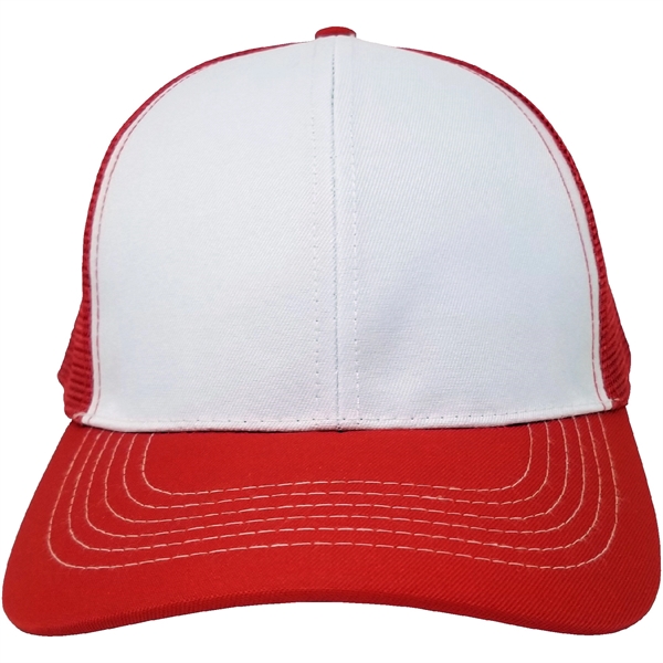 Breathable Poly Twill w/Mesh Back Cap Domestically Decorated