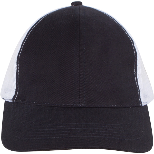 Brushed Cotton with Mesh Back Cap Domestically Decorated