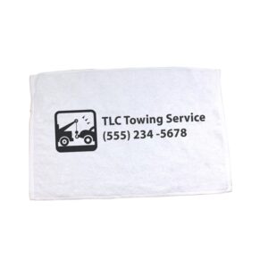 11" x 18" Rally Towel Velour Hemmed White