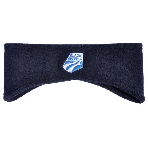 Warm Stretch Fleece Headband with Embroidery