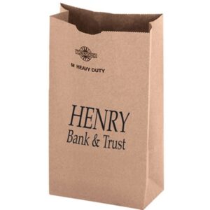 Natural Kraft Heavyweight Nail andamp; Coin Bag 6 lb - Flexo Ink