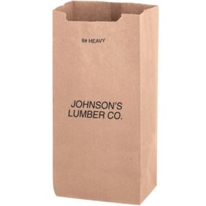 Natural Kraft Heavyweight Nail andamp; Coin Bag 8 lb - Flexo Ink