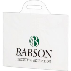 Clear Frosted Soft Bridge Handle Bag - Flexo Ink